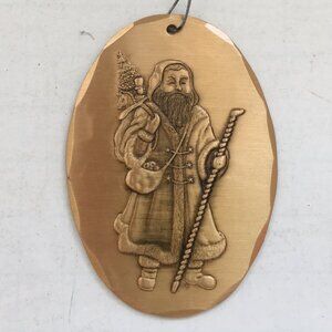 Vintage Wendell August forge first edition Father Christmas 1993 ornament bronze